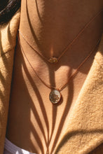 Load image into Gallery viewer, 14k Rose Gold Plated Lotus Peace Necklace Lotus Flower Pendant Yoga Jewelry