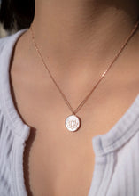 Load image into Gallery viewer, 14k Rose Gold Plated Lotus Peace Necklace Lotus Flower Pendant Yoga Jewelry