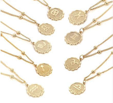 Load image into Gallery viewer, zodiac sign charm birth sign necklace zodiac constellation necklace charms