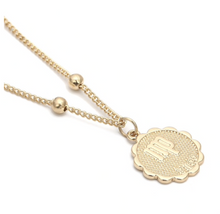 Load image into Gallery viewer, virgo zodiac sign charm birth sign necklace