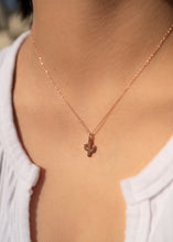 Load image into Gallery viewer, gold saguaro cactus pendant necklace charm 