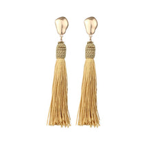 Load image into Gallery viewer, Trendy Everyday Tassel Statement Earrings for Women Yellow