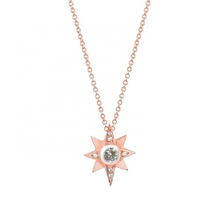 Load image into Gallery viewer, North Star Gold Charm Layering Necklace Bohemian Diamond