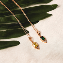 Load image into Gallery viewer, Aria Necklace | Emerald Green and Citrine Yellow