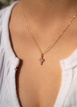 Load image into Gallery viewer, diamond gold cactus necklace pendant charm saguaro