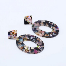 Load image into Gallery viewer, Modern Tortoise Statement Earrings Summer Styles
