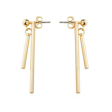 Load image into Gallery viewer, Double-Sided Simple Gold Edgy Minimalist Earrings for Women