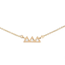 Load image into Gallery viewer, mountain peak necklace gold pendant chain jewelry