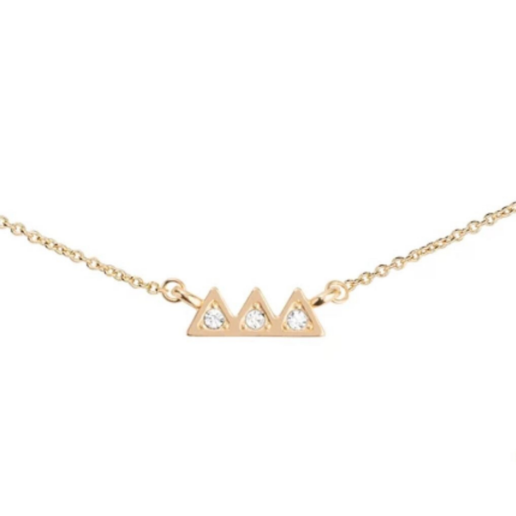 mountain peak necklace gold pendant chain jewelry