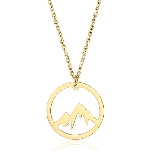 gold mountain shaped pendant necklace arizona mountain charm necklace