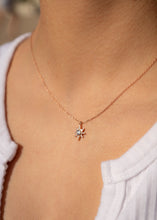 Load image into Gallery viewer, North Star Gold Charm Necklace 18k Gold Pendant Mini Star Diamond