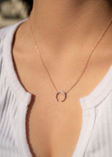 Load image into Gallery viewer, gold  crescent moon necklace astrology charm
